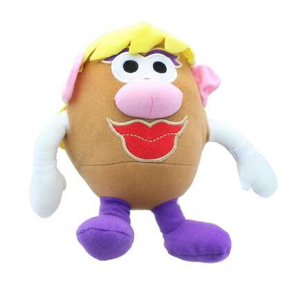 Front. Johnny's Toys - Mr. Potato Head 6 Inch Character Plush | Mrs. Potato Head - Brown.