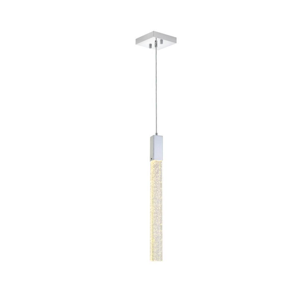 Left. Elegant Lighting - Weston 1 light pendant in chrome - Chrome.