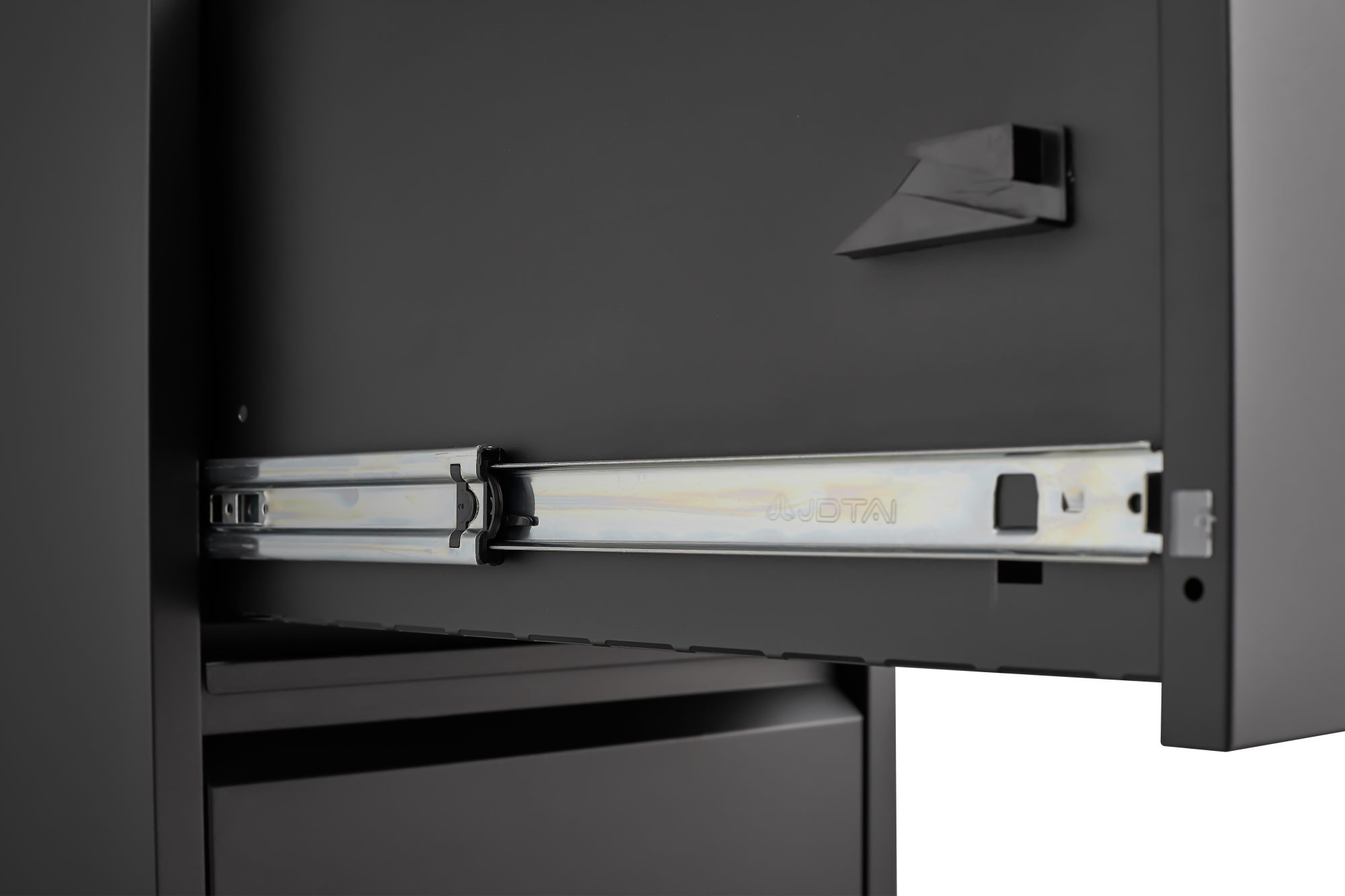 Alt View 5. Spaco - 3-Drawer Steel File Cabinet, Locking Legal Size, Vertical for Home Office - White.