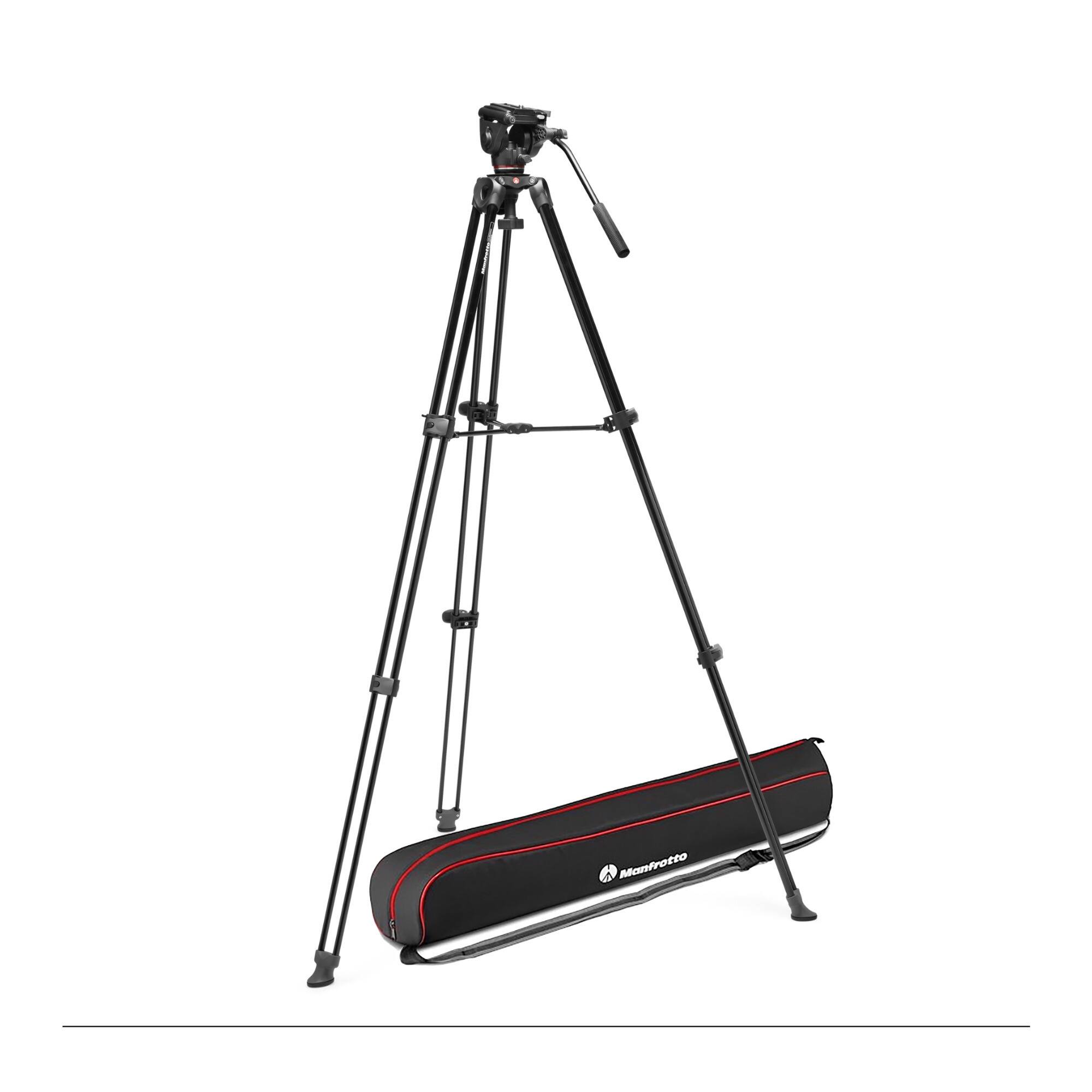 Left. Manfrotto - Manfrotto MVK500XAM Tripod System with 500X Fluid Head for Cameras (Black).