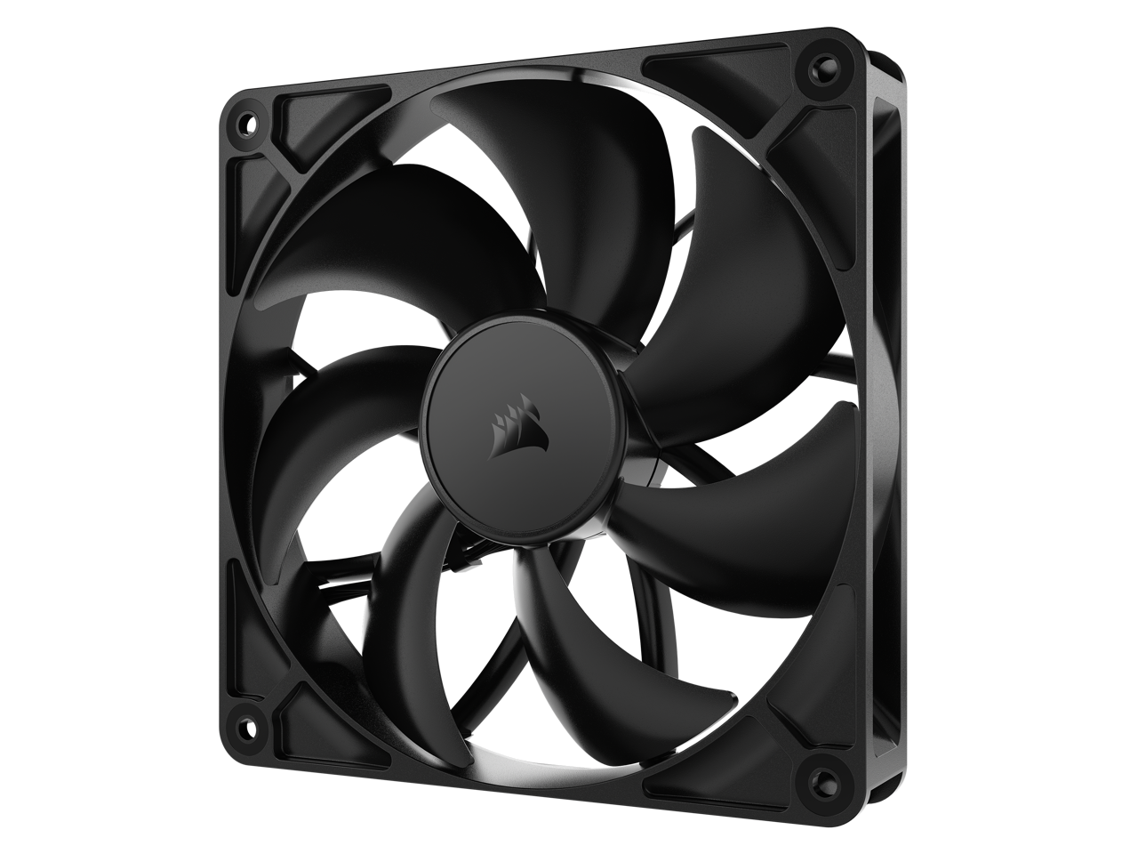 Alt View 4. CORSAIR - CORSAIR RS140 PWM 140mm Fan - Daisy-Chain PWM, AirGuide Cooling, Magnetic Bearing - Black.