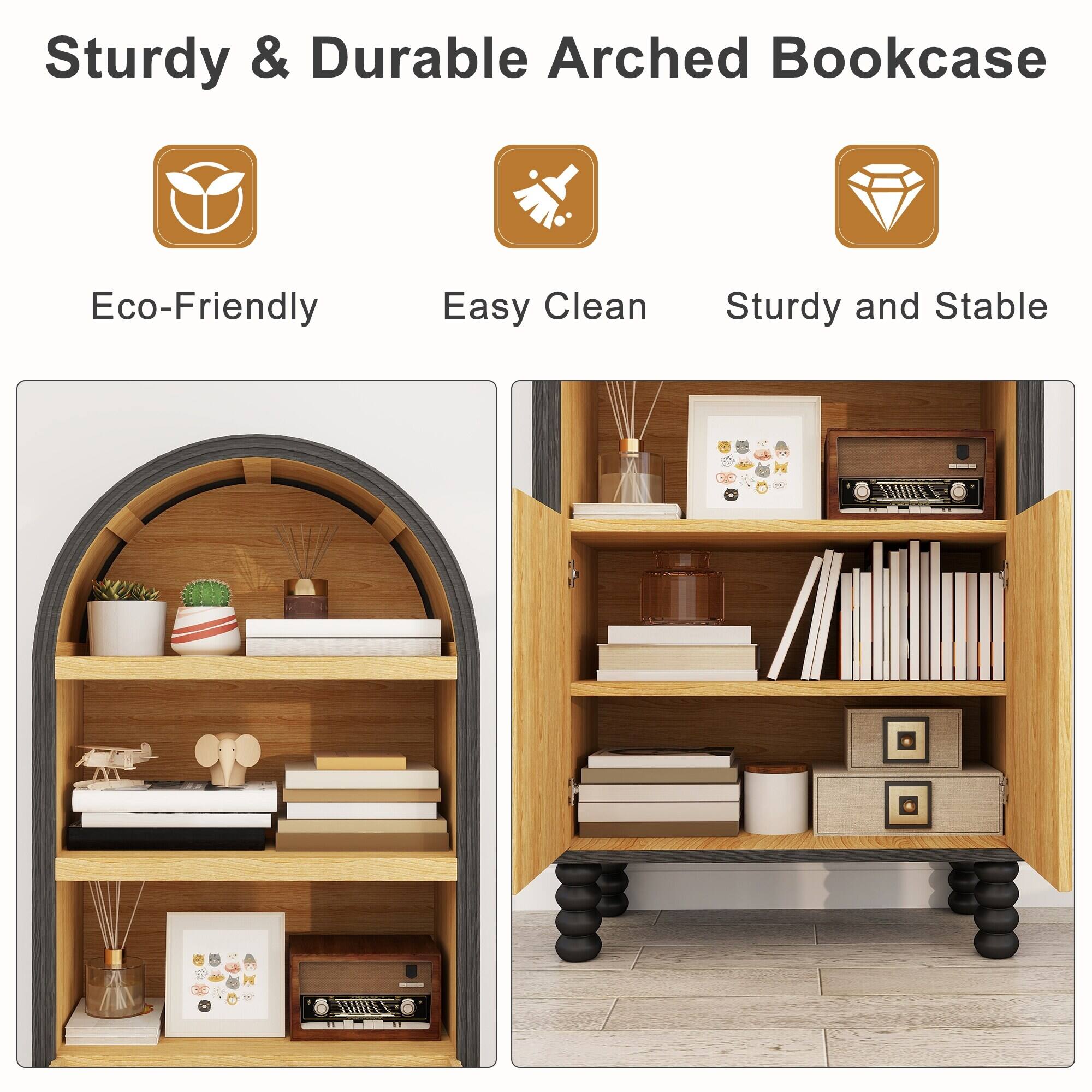 Sturdy & Durable Arched Bookcase

- Eco-Friendly
- Easy Clean
- Sturdy and Stable