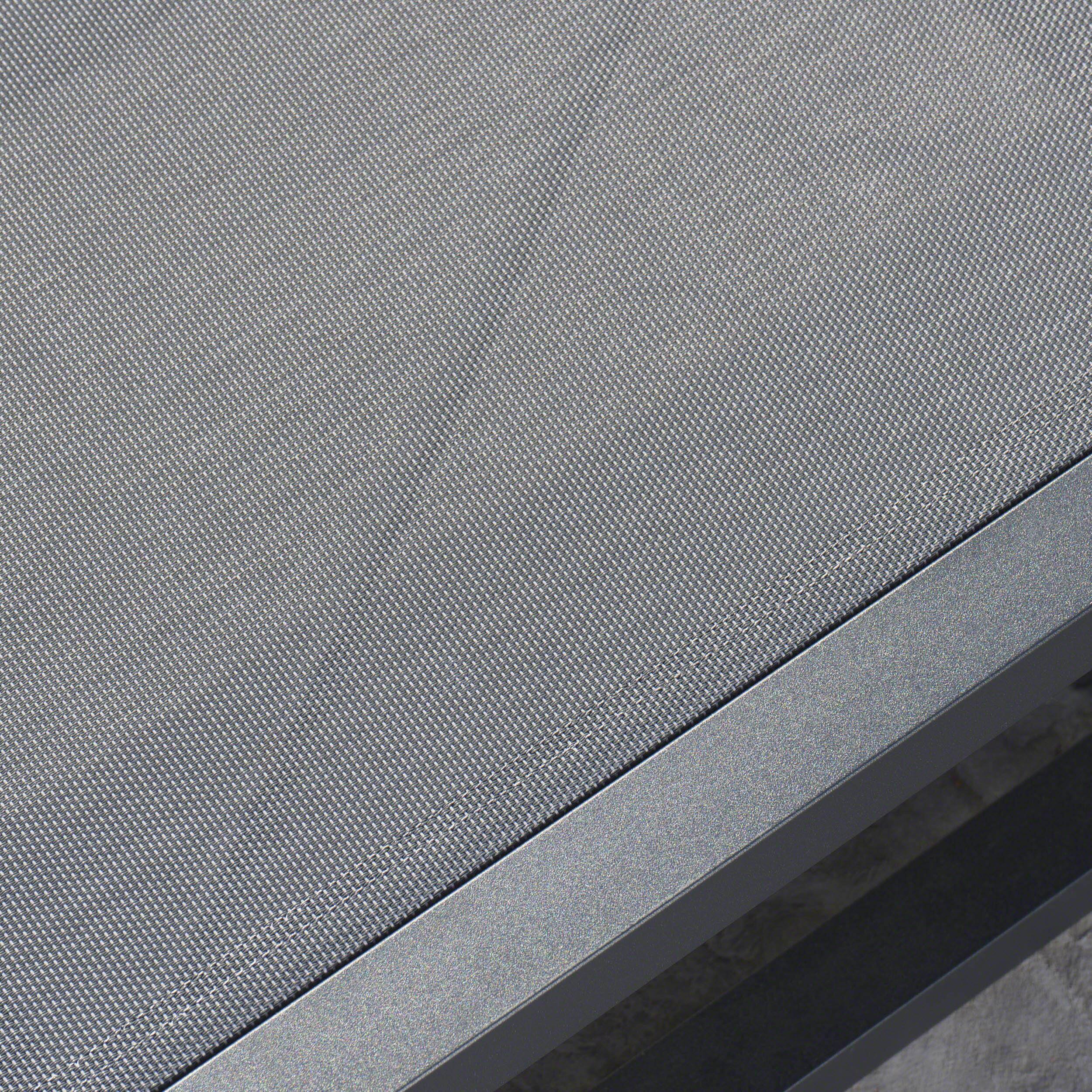 Alt View 6. Mondawe - Adjustable Aluminum Chaise Lounge Chair - Black+Grey.