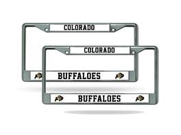 Rico Industries - Colorado Buffaloes Chrome Metal (2) License Plate Frame Set - Multi