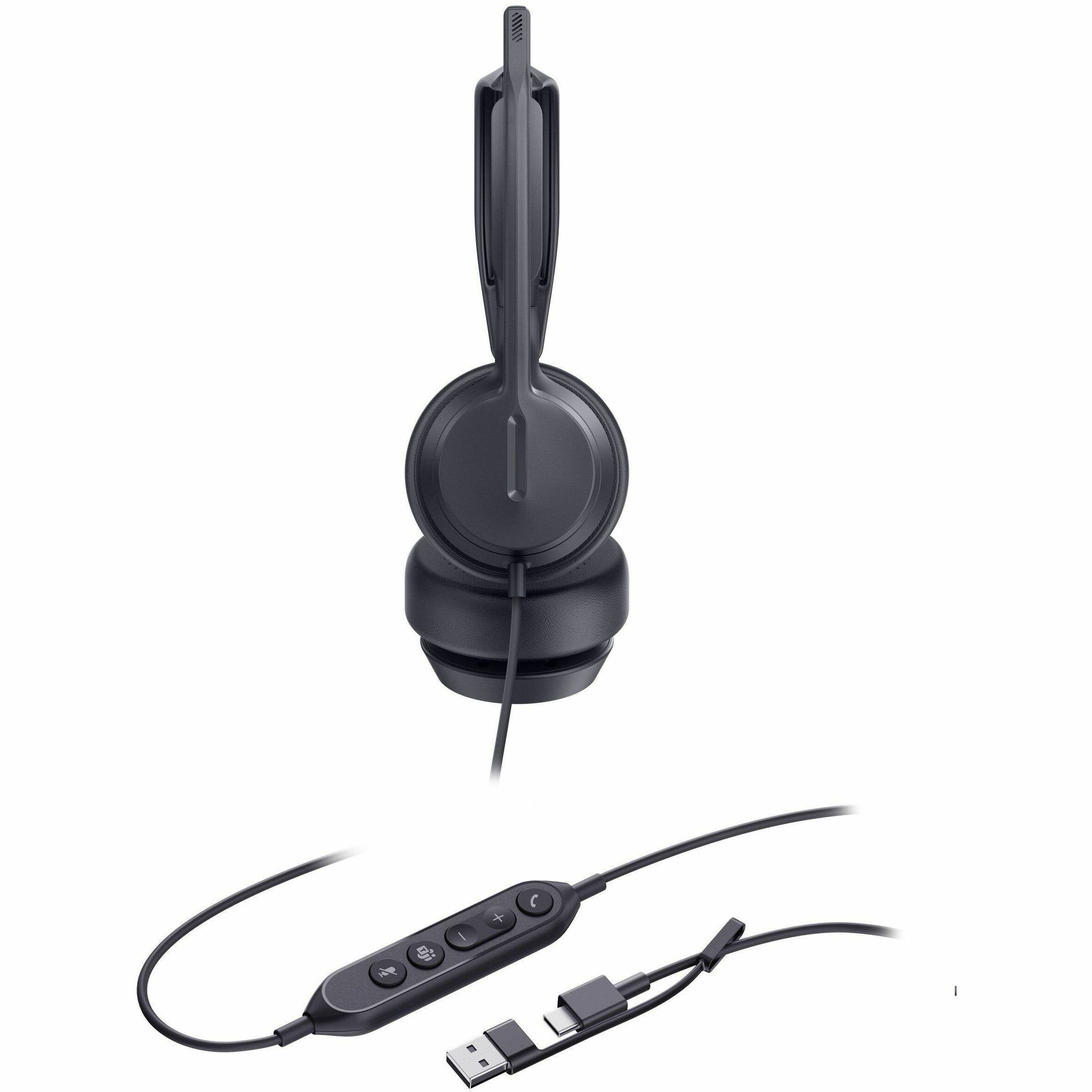 Alt View 4. Yealink - Yealink UH42 Headset - Stereo - USB Type C - Wired - 32 Ohm - 20 Hz to 20 kHz - Over-the-head, On-ear - Binaural - Unknown.