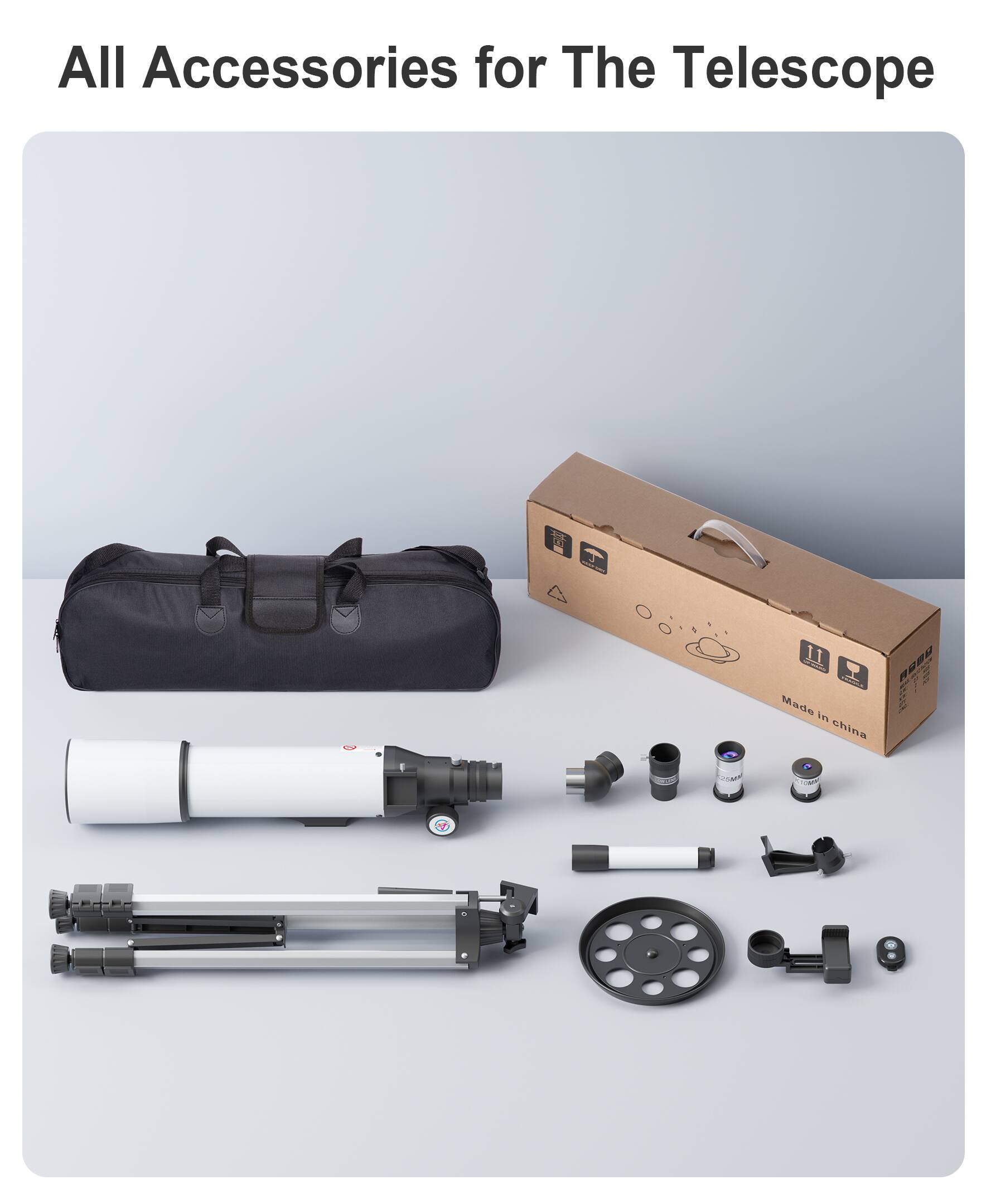 All Accessories for The Telescope

Made in China