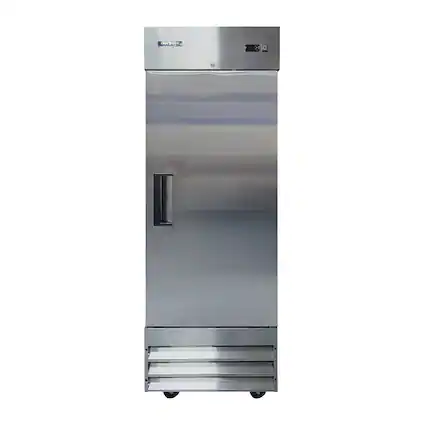 Front. Magic Chef - 29 in. 19 cu. ft. Single Door Commercial Reach-In Refrigerator in Stainless Steel - Stainless Steel.