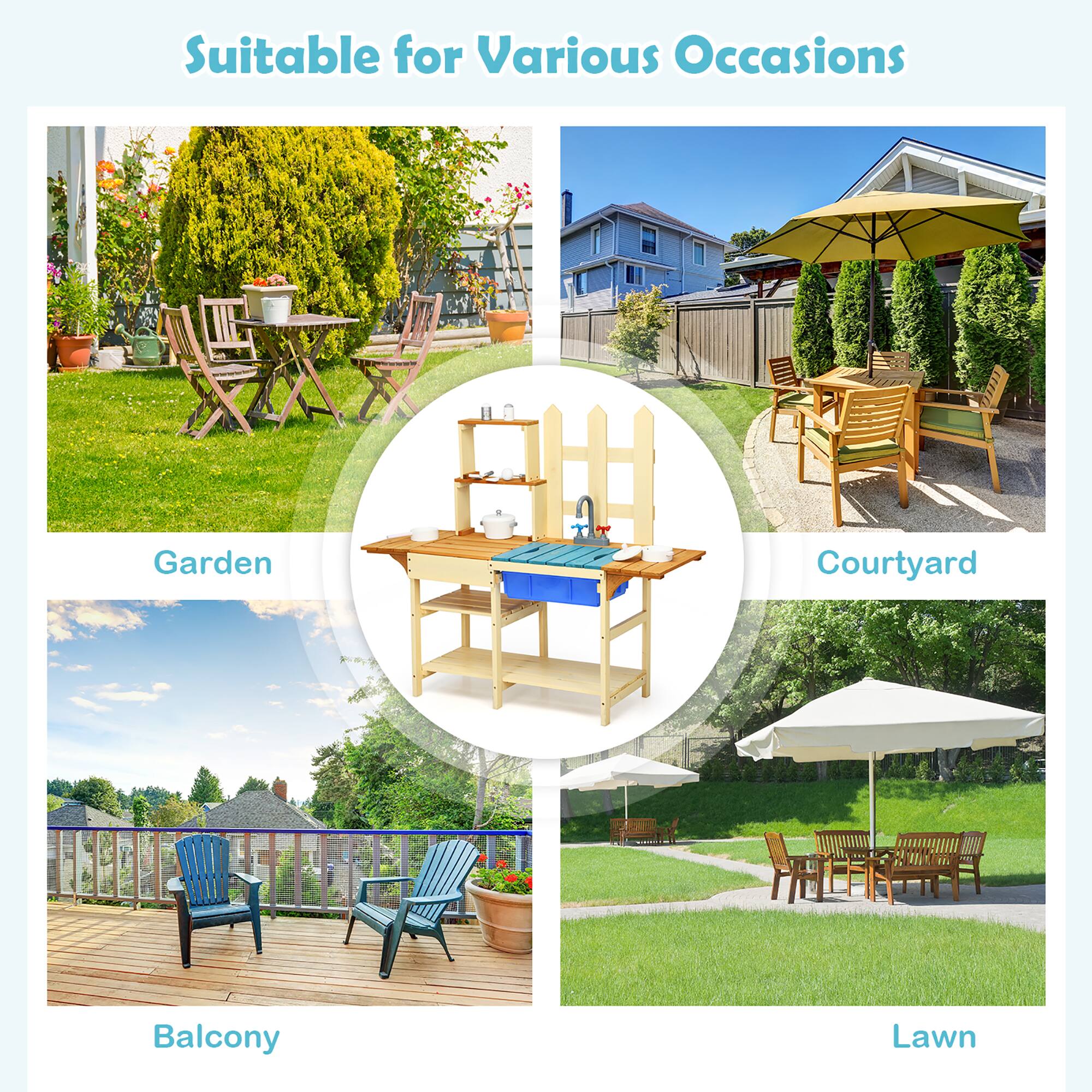 Suitable for Various Occasions

- Garden
- Courtyard
- Balcony
- Lawn