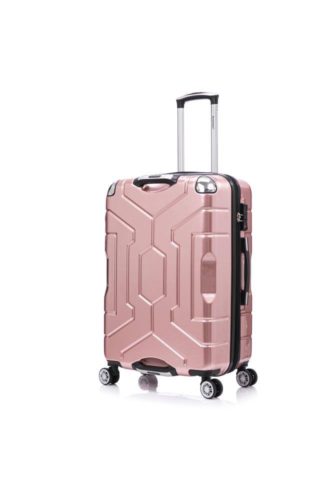 Alt View 1. BreeBe - Luggage set PC material four piece travel luggage set, with rotating wheels and a sense of technology - Rose Gold , Blakc.