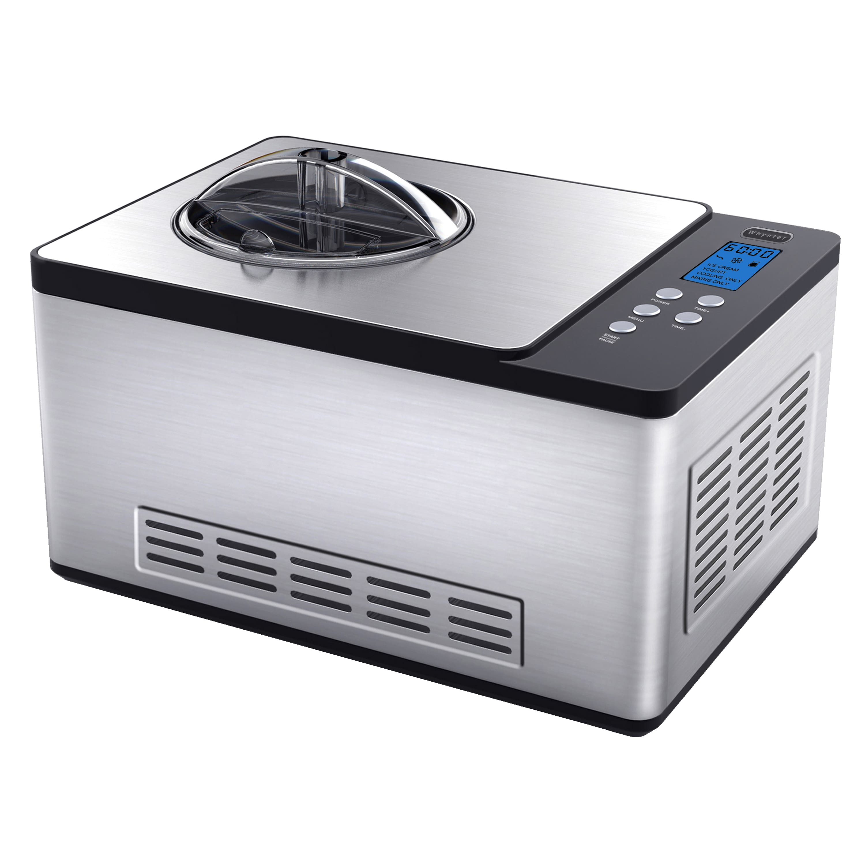 Whynter - Ice Cream Maker 2 Quart Capacity Bowl & Yogurt Function in Stainess Steel - Stainless Steel