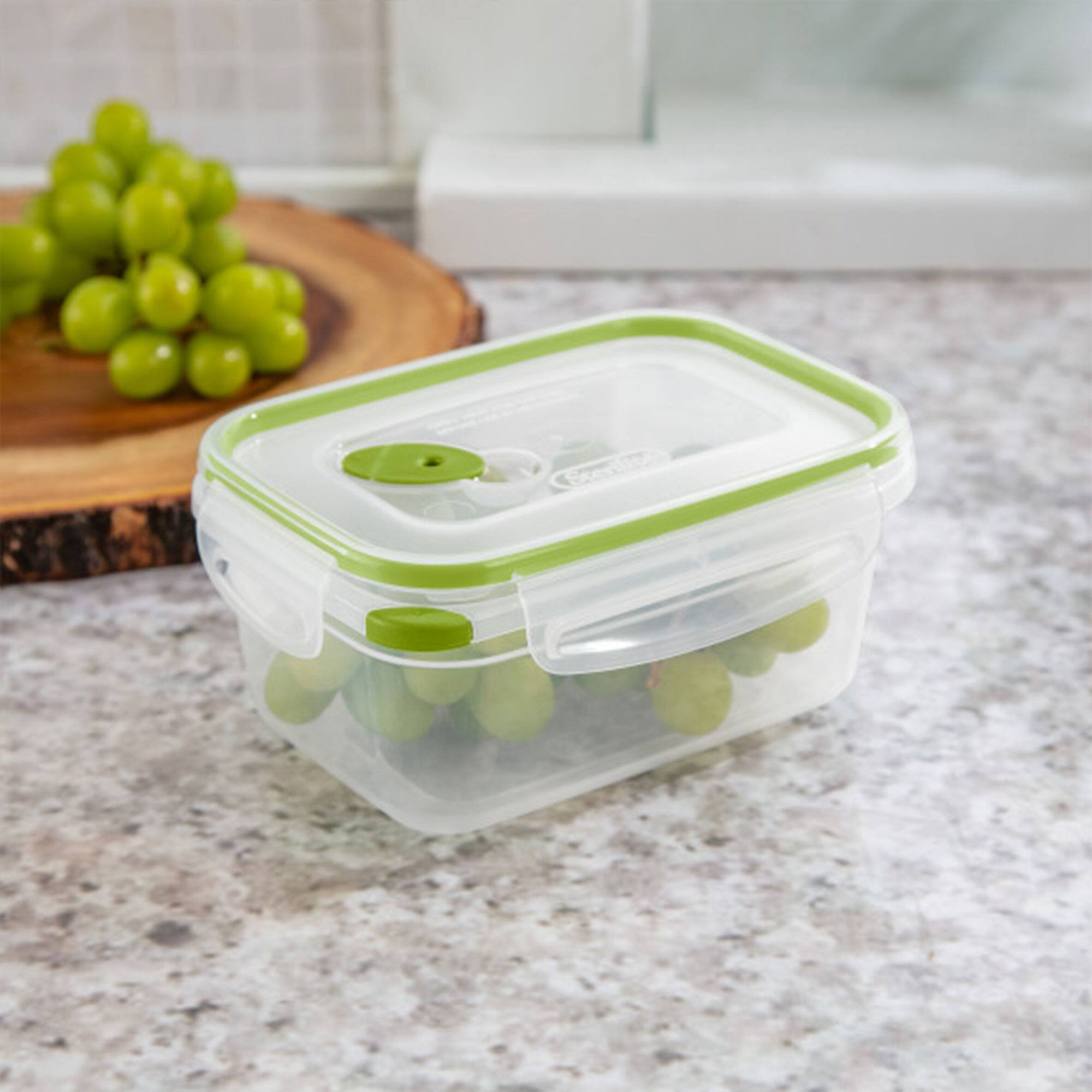 Alt View 2. Sterilite - Sterilite 4.5 Cup Rectangle Ultra-Seal Food Storage Container, Green (6 Pack) - New Leaf.