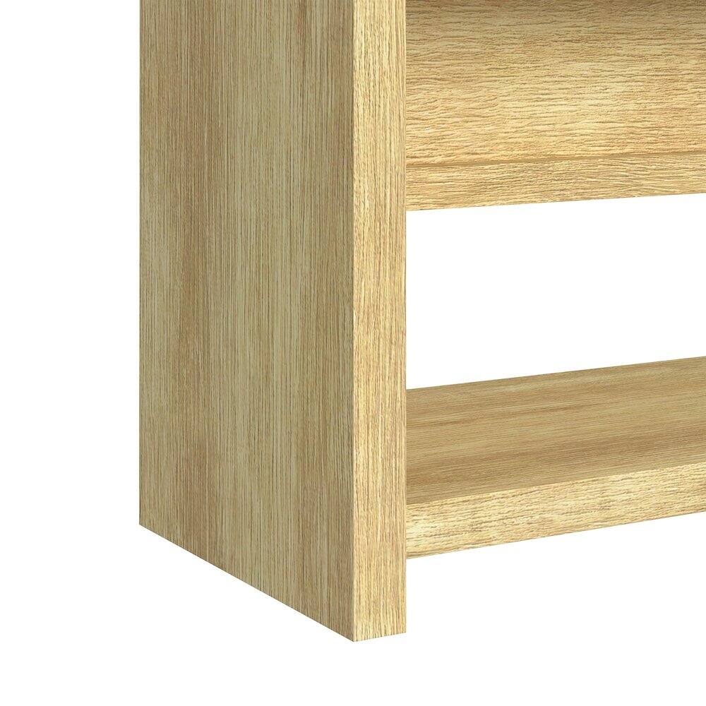 Alt View 2. Picket House Furnishings - Woodridge Sofa Table with Bottom Shelf in Natural - Tural.