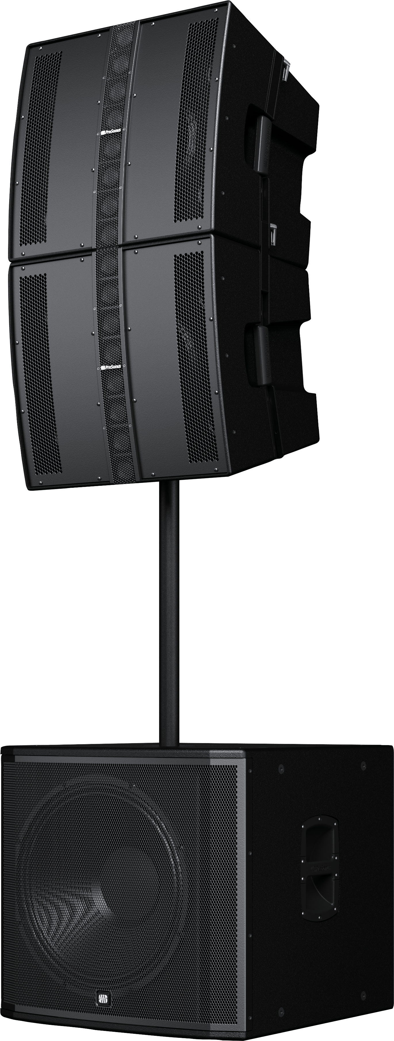 Alt View 1. PreSonus - 1000W Constant Directivity Loudspeaker w/ 12" Woofer, Built in Limiter, 8 High-Frequency Drivers & Array Presets - Black.