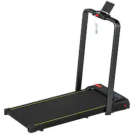 Loheer - Walking Pad Treadmill Foldable Under Desk Treadmill - Black