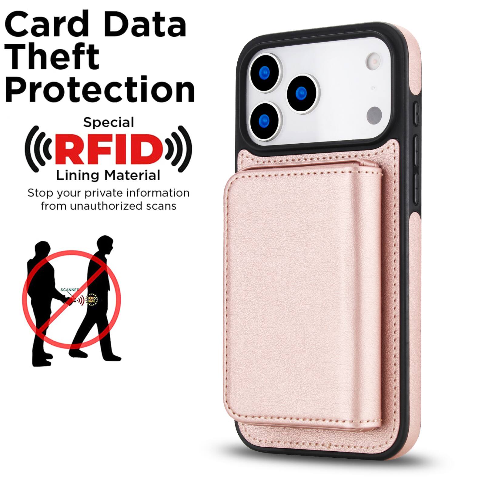 Card Data Theft Protection  
Special RFID Lining Material  
Stop your private information from unauthorized scans