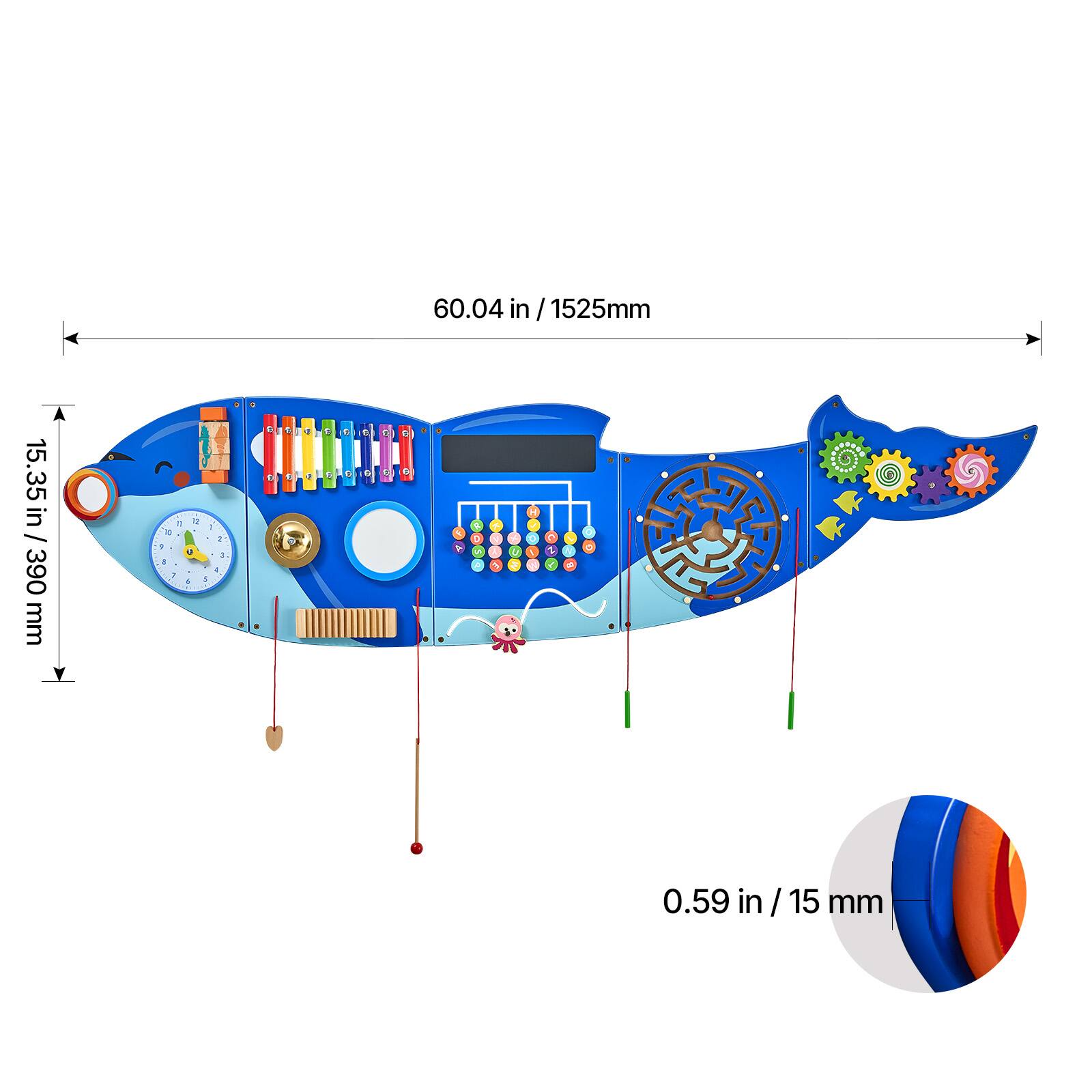 60.04 in / 1525 mm  
15.35 in / 390 mm  
0.59 in / 15 mm