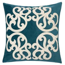LuXeo - Square Velvet Pillow Cover & Insert - CERULEAN