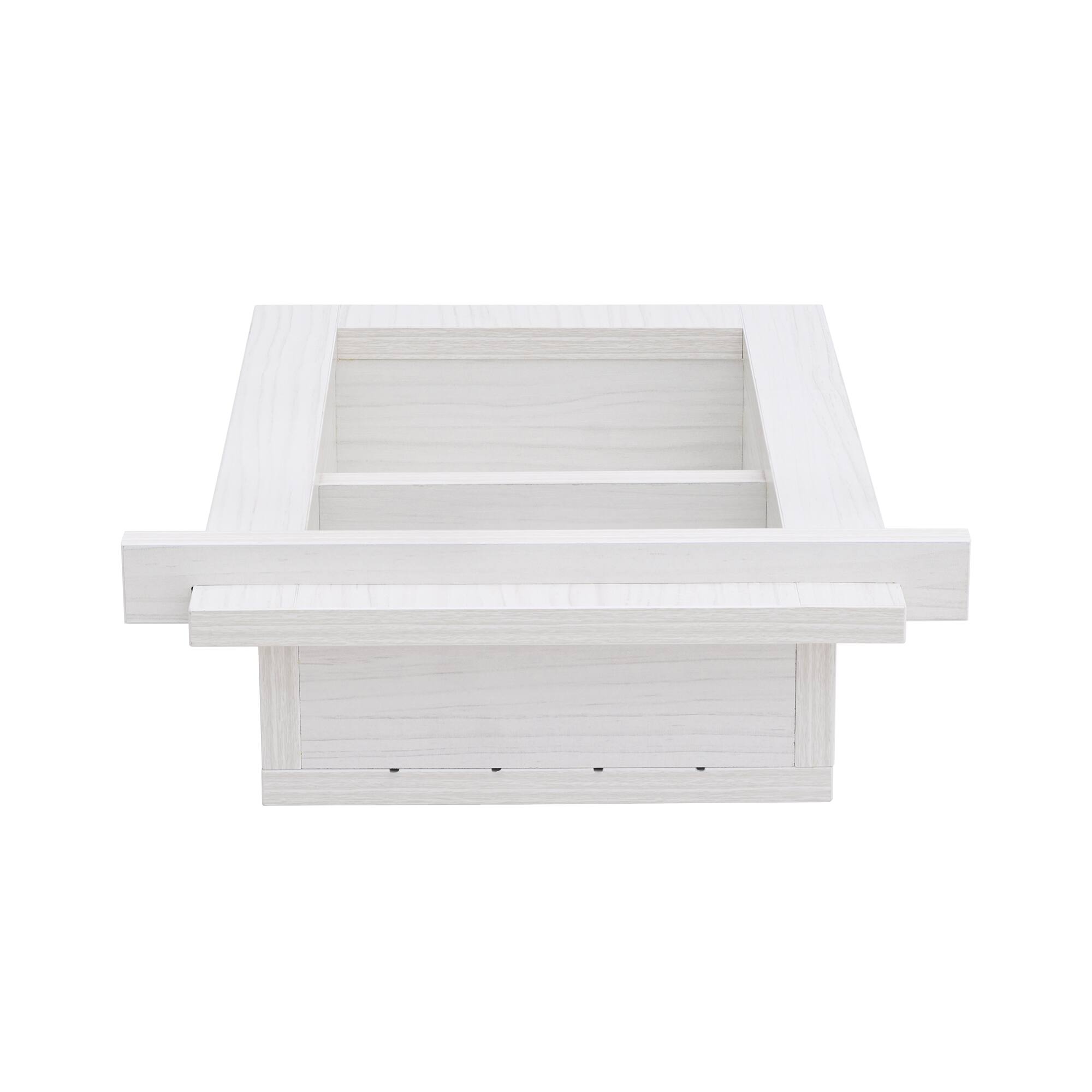 Alt View 6. AdirHome - Wood Wall Cabinet Recessed Wall Shelf - White.