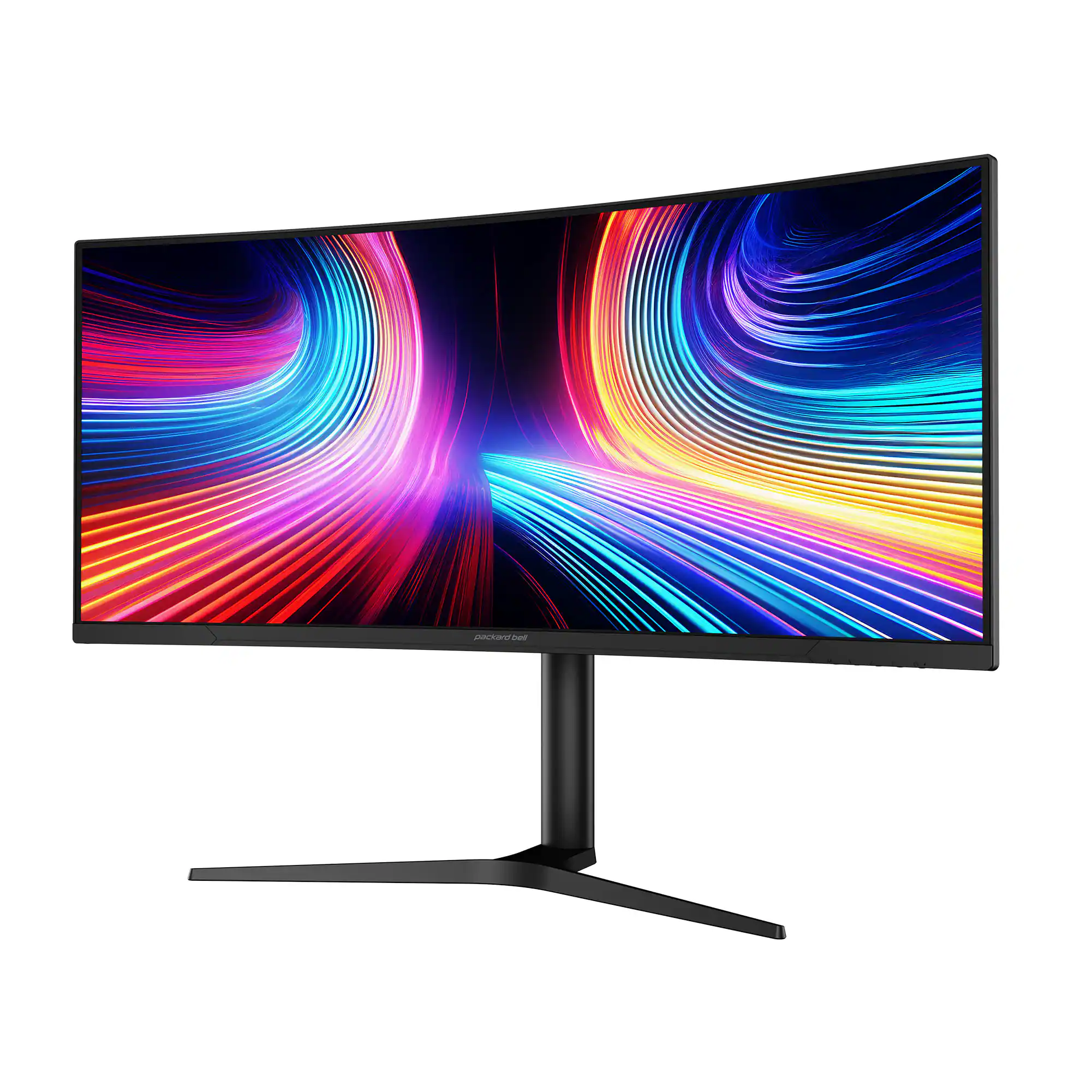 Packard Bell - 34" Curved Ultrawide Monitor, 3440x1440 QHD, 165Hz, 1800R Curve, HDMI/DisplayPort, VESA Mount, Tilt - Black