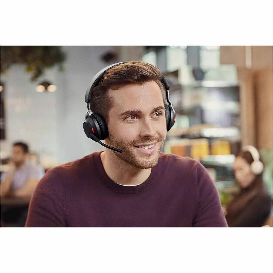 Alt View 7. Jabra - Jabra Evolve2 65 Headset - Microsoft Teams Certification - Stereo - USB Type C - Wireless - Bluetooth - 98.4 ft - 20 Hz - Black.