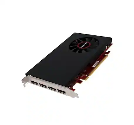 Front. Visiontek - 901459 4 GB Graphics Card - Radeon RX 550 4M - GDDR5 - 4 x HDMI - Possibly Black.