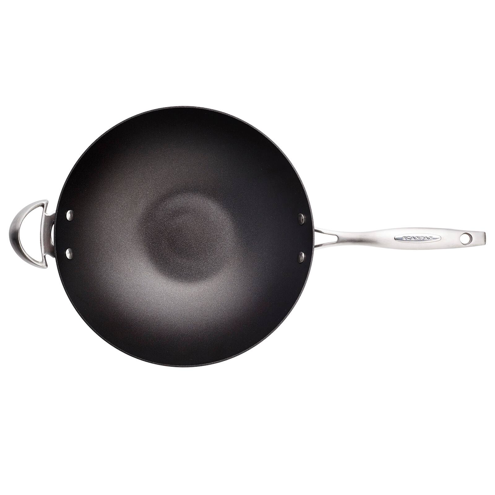 Alt View 1. Scanpan - Pro IQ Stratanium 12.5-Inch Nonstick Wok - Black.