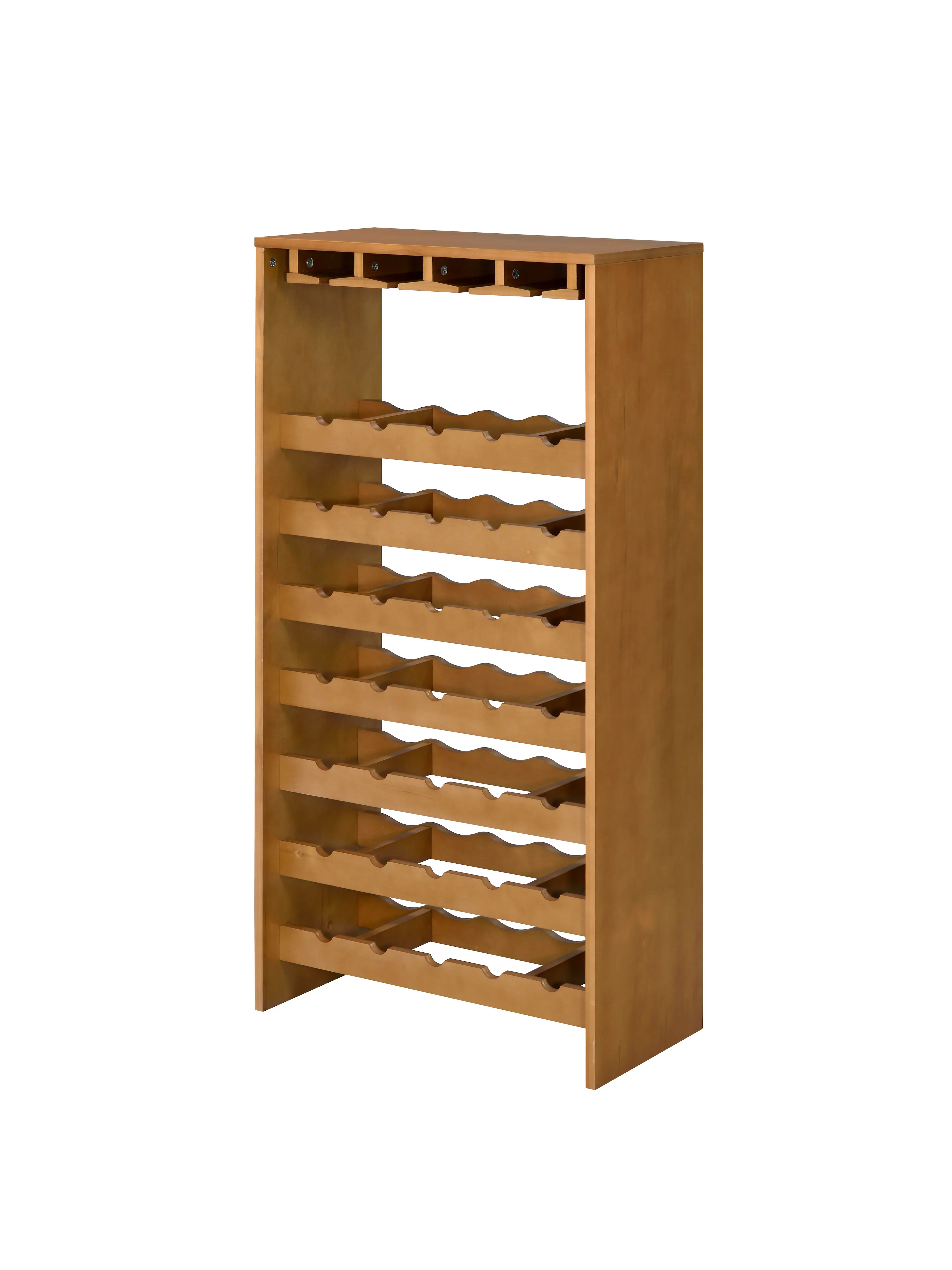 Alt View 2. TinyHomie - Hanzi Oak Finish Wine Rack.