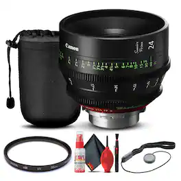 Canon - 24mm Sumire Prime T1.5 (PL Mount, Feet) (3359C002) + Lens Pouch + More - Black