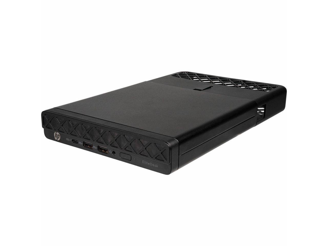 Alt View 9. HP - HP EliteDesk 8 G1a Mini PC - AMD Ryzen AI 5 340 - 16GB - 256GB SSD - Win 11 Pro - Radeon 840M - Wi-Fi 6E - 90W - Jack Black.
