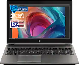 HP - ZBook 15 G6 15.6" Refurbished Laptop - Intel 9th Gen Core i7 with 64GB Memory - NVIDIA Quadro T1000 4GB - 2TB SSD - Gray