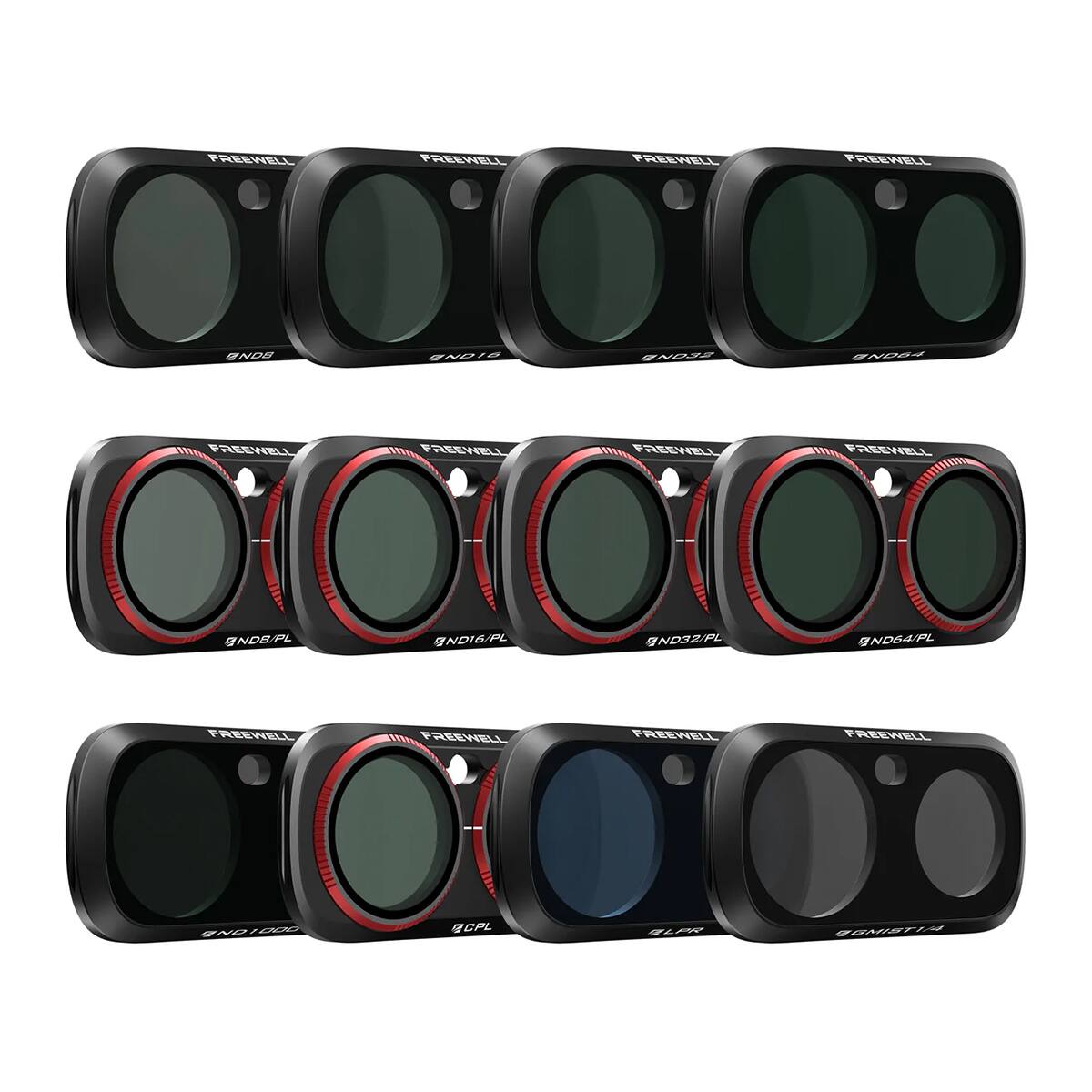 Freewell - Mega Magnetic Filter Kit for Insta360 Luna Ultra Action Camera, 12-Pack