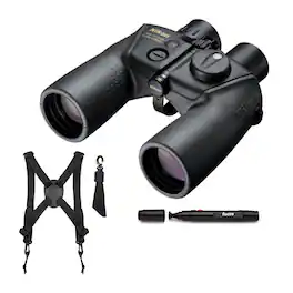 Nikon - 7x50 OceanPro CF WP Fog Proof Global Compass Marine Binocular Bundle