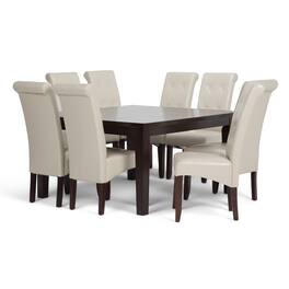 Simpli Home - Cosmopolitan / Eastwood 9-Piece Dining Set - Satin Cream