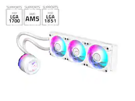 GIGABYTE - AORUS WATERFORCE X II 360 ICE, 360mm Radiator with 3x 120mm Fans, LGA 1851/1700/AM5 - ARGB