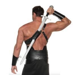 Underwraps - Faux Leather Celtic Sword Back Sheath Adult Costume Accessory - Black