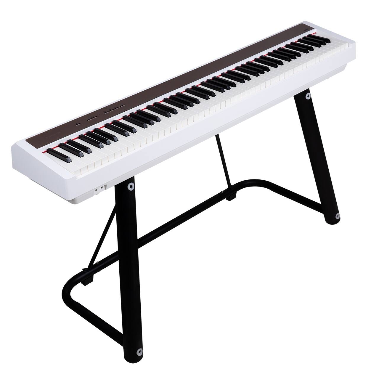 Alt View 1. NUX - NPK-10 Portable Digital Piano with Triple Sensor Hammer Action Keyboard | Five Touch Sensitivity Levels with Bluetooth - White.