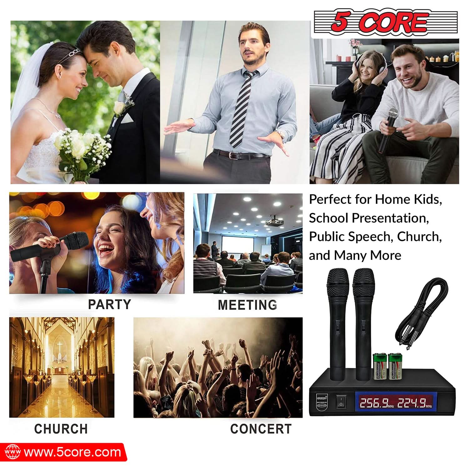 5 CORE Perfect for Home Kids, School Presentation, Public Speech, Church, and Many More PARTY MEETING CHURCH CONCERT www.5core.com