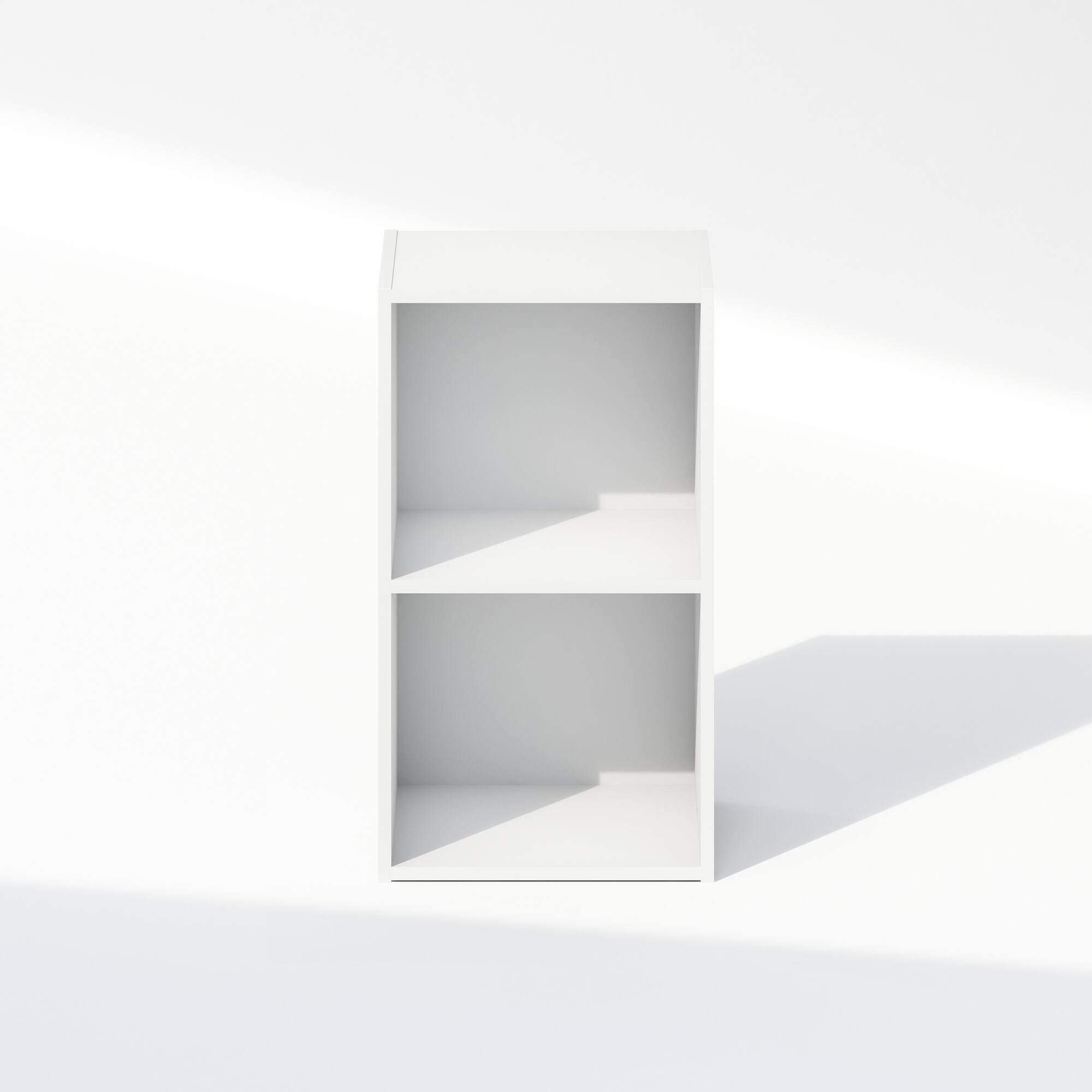 Alt View 2. Furinno - Reed 2-Tier Open Shelf Multipurpose Closet & Clothing Storage, Storage Organizer - White.