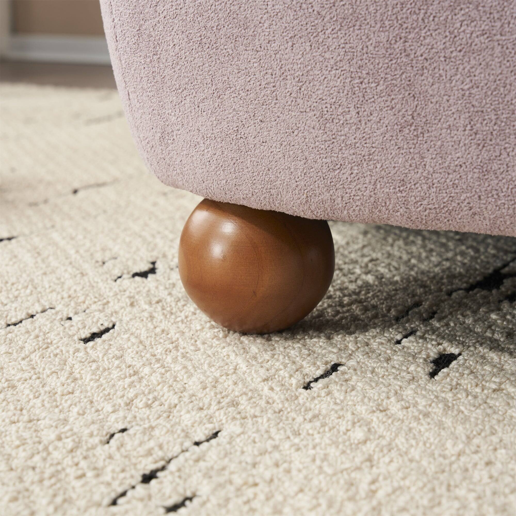 Alt View 4. Boyel Living - Purple Modern Low Back Upholstered Armless Living Room Chairs with Round Pine Wood Feet for Small Living Spaces - Purple.