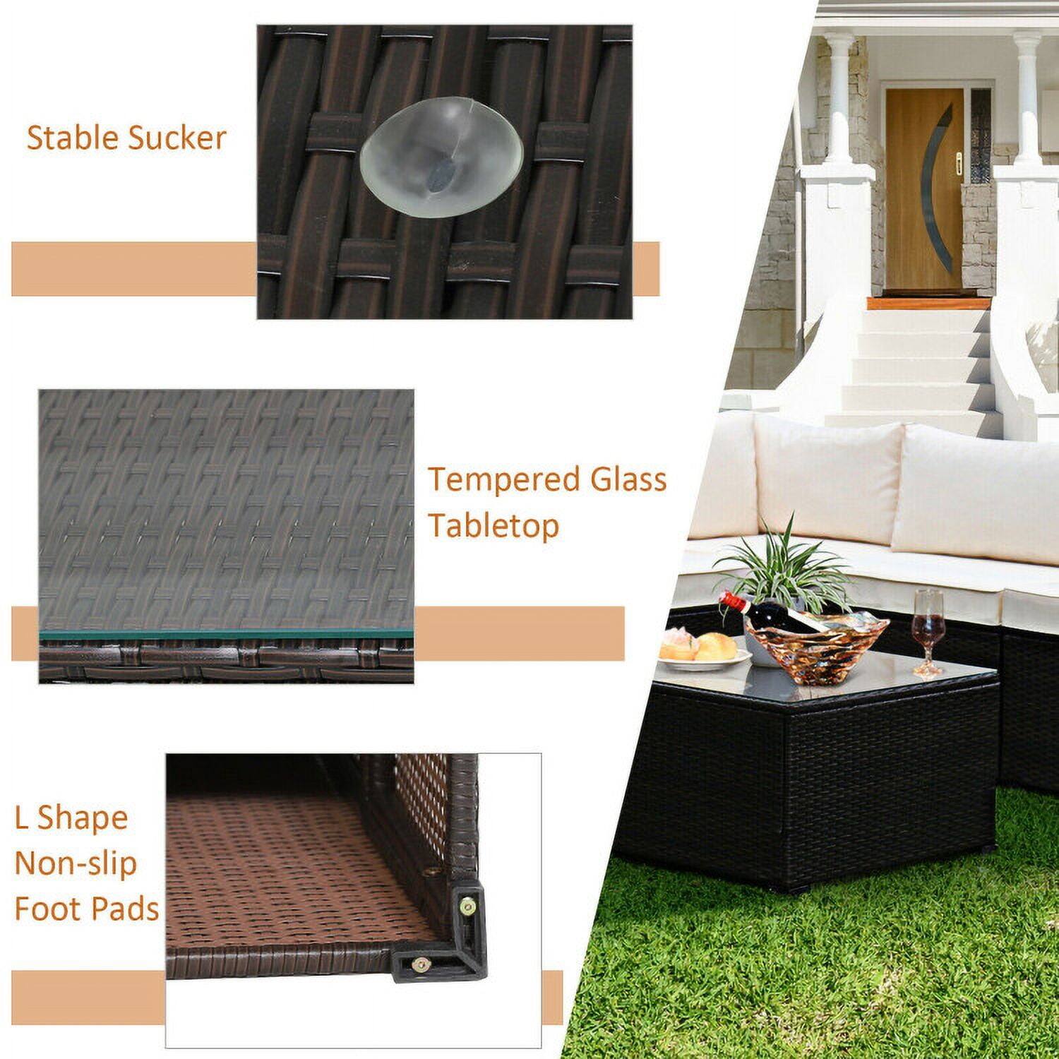 Stable Sucker  
Tempered Glass Tabletop  
L Shape Non-slip Foot Pads