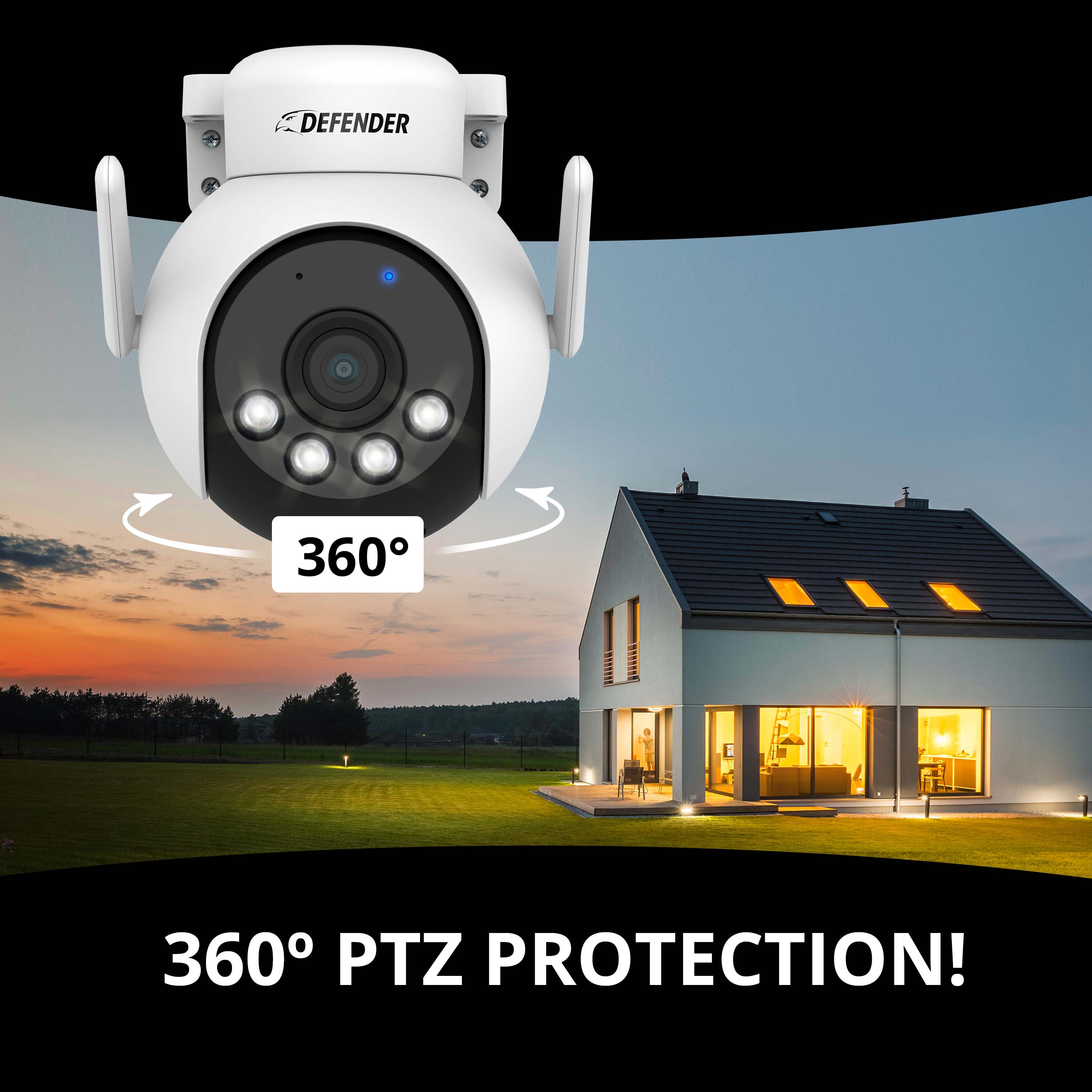 DEFENDER
360° PTZ PROTECTION!