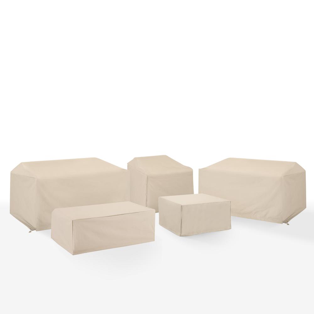 Alt View 4. Crosley Furniture - 5Pc Outdoor Furniture Cover Set - Tan.