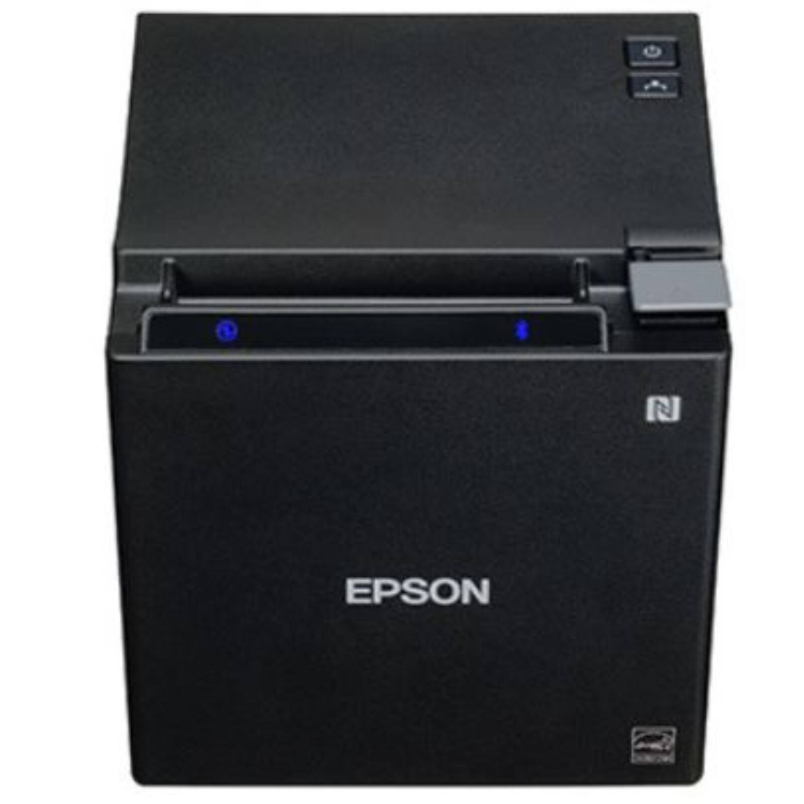 Alt View 2. Epson - OmniLink TM-M30II-H 3-Inch Thermal POS Receipt Printer, USB and Ethernet, 4-Port USB-A Hub, No Bluetooth, No USB-C - Black.