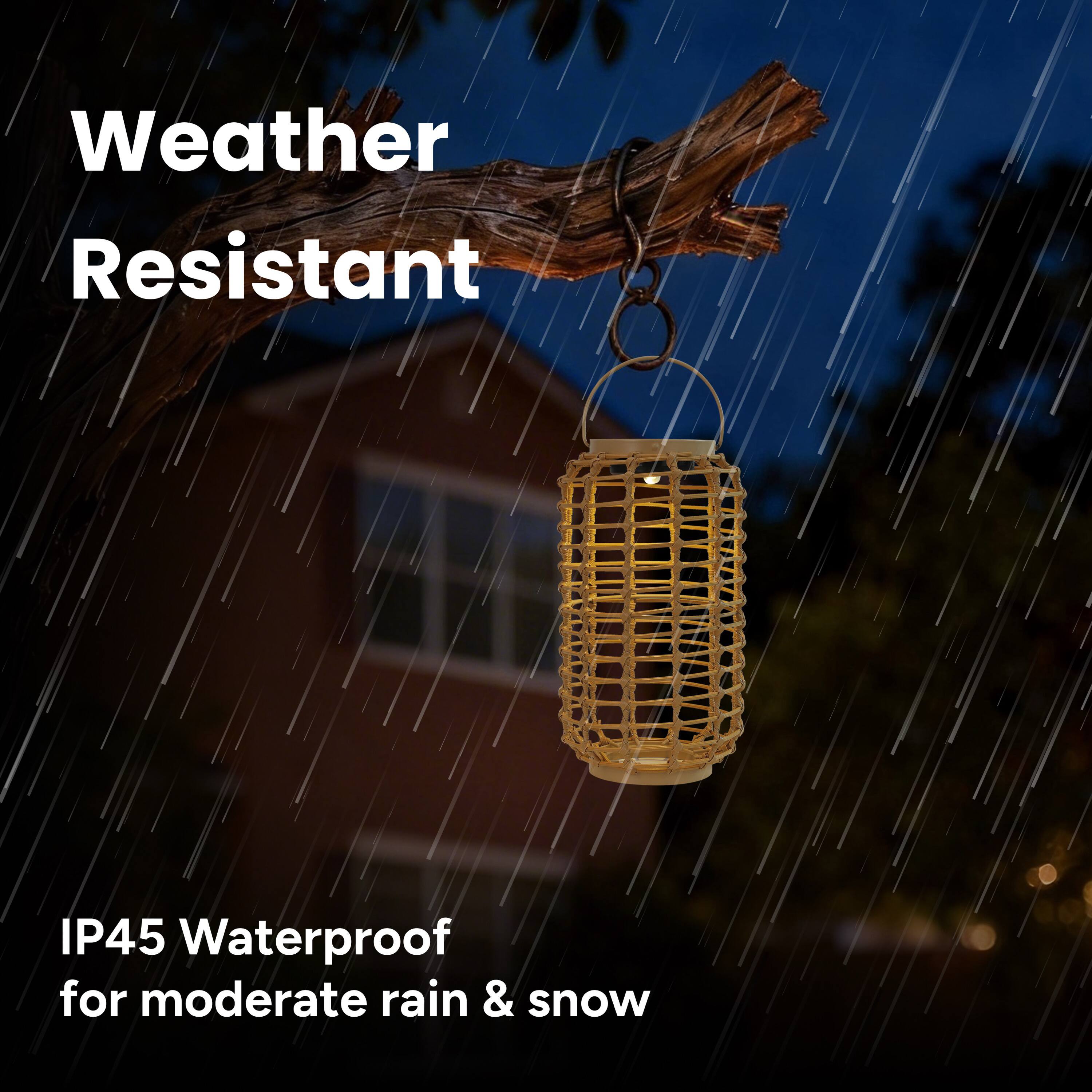Weather Resistant  
IP45 Waterproof for moderate rain & snow