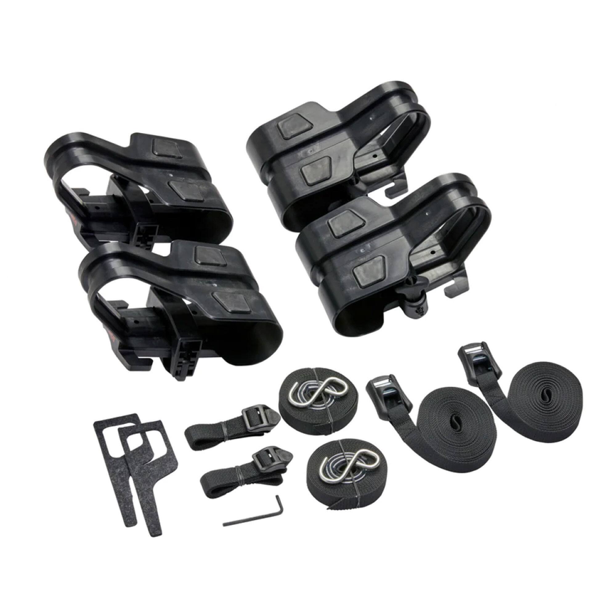 Front. Yakima - YAKIMA BigCatch Kayak Fishing Boat Saddles for Roof Racks and Trailers, Black - Black.