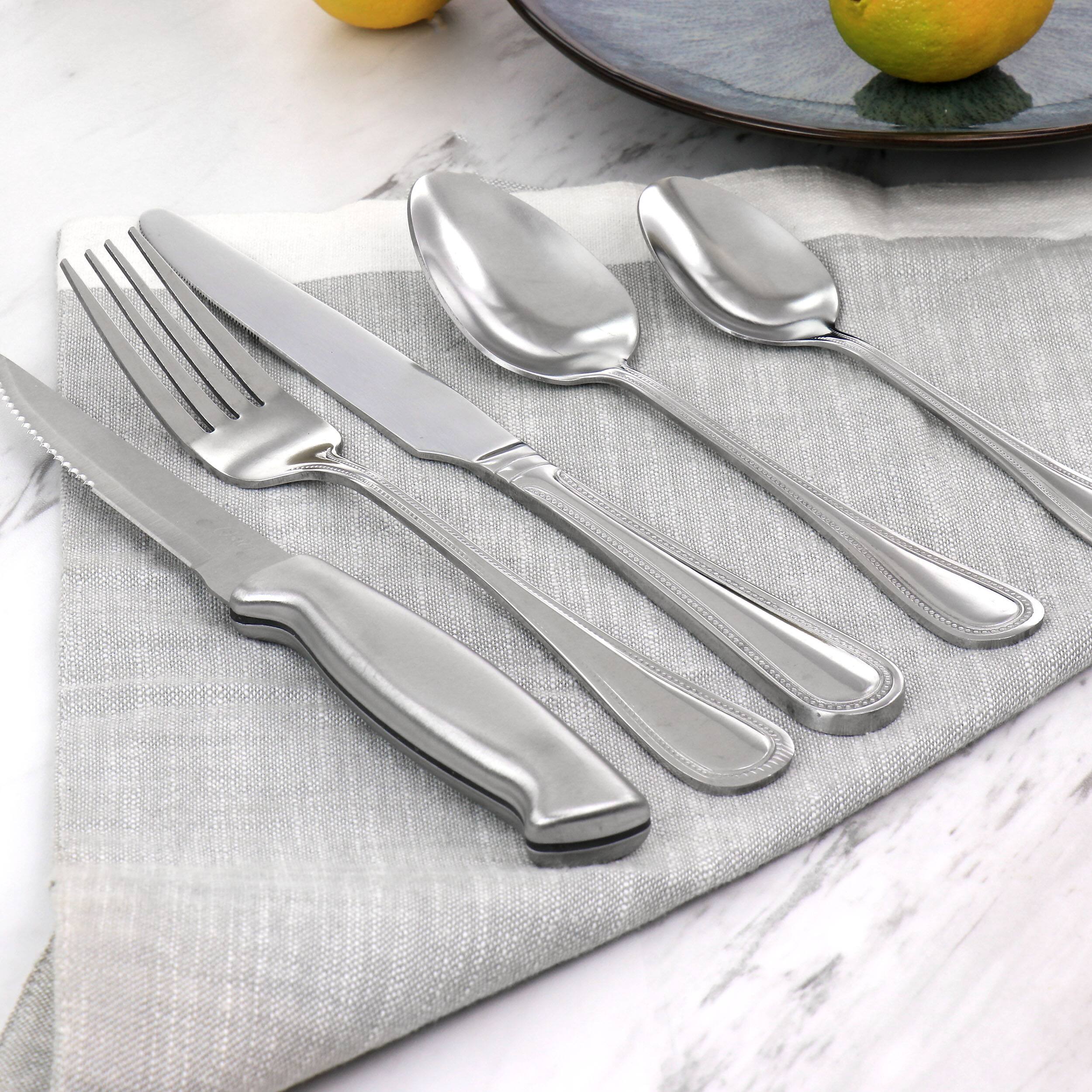 Alt View 7. Oster - Oster 20 Piece Stainless Steel Flatware and Steak Knife Set - Silver.