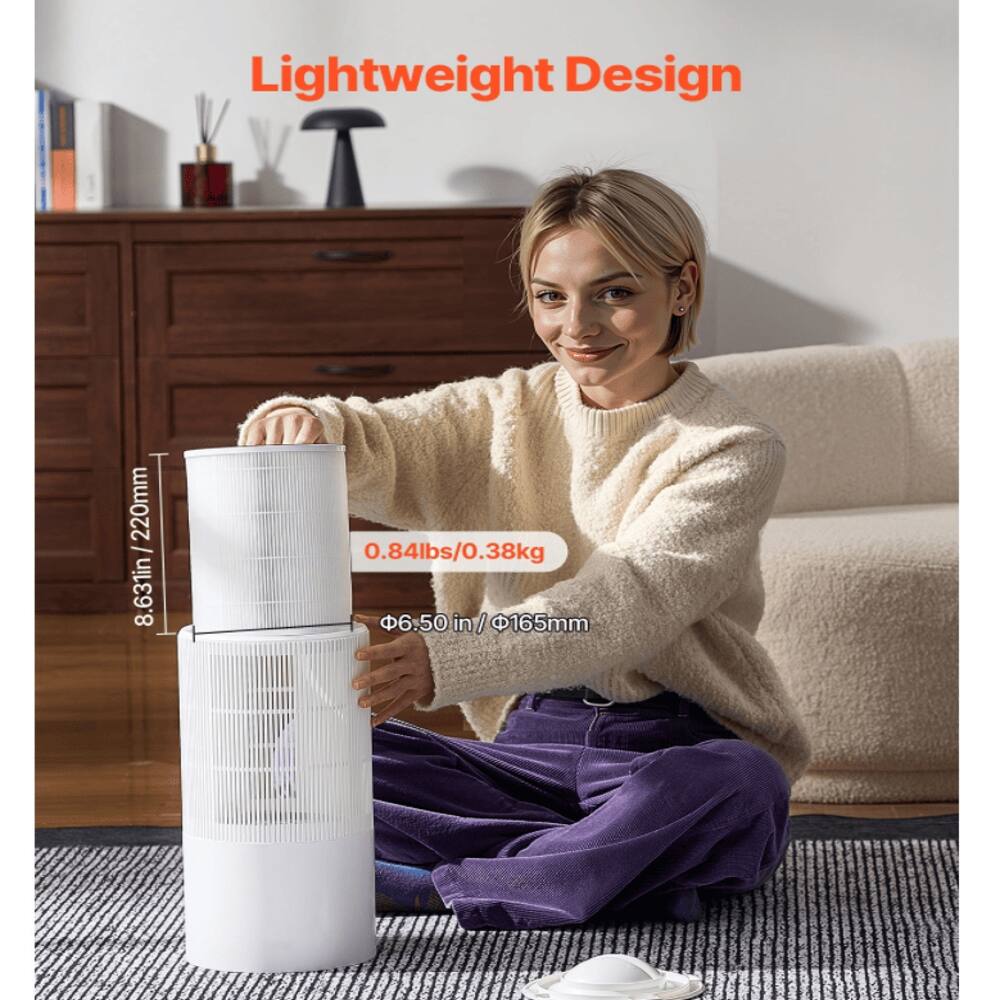 Lightweight Design  
220mm / 8.631in  
0.84lbs / 0.38kg  
6.50 in / 165mm