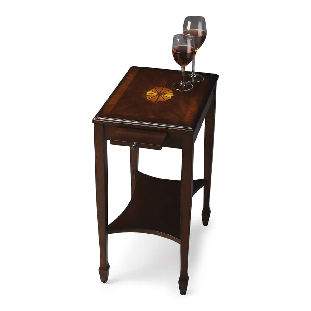 Starlight Canyon Home - Narrow End Table with Drawers for Living Room - Dark Brown