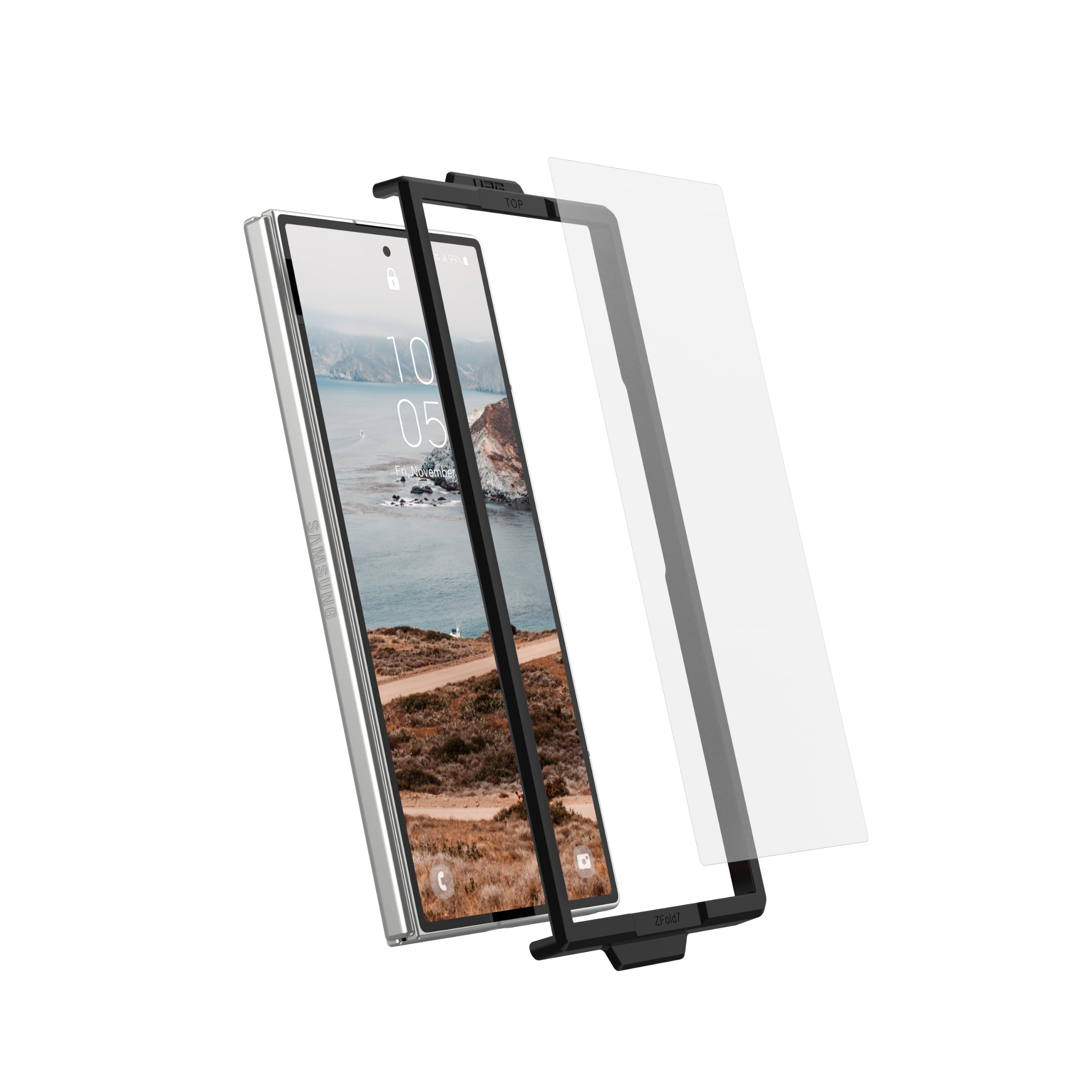 Alt View 7. UAG - Designed for Samsung Galaxy Z Fold8 Ultra, Glass Screen Protector, Tempered Glass, Ultra HD, Anti-Fingerprint - Clear.