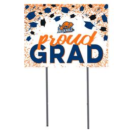 Jardine - Bucknell Bison 18" x 24" Proud Grad Yard Sign - White
